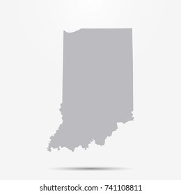 Indiana grey map