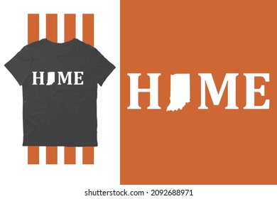 Indiana Home Stencil T Shirt