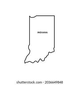 Indiana map icon. Indiana icon vector