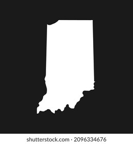 Indiana map on black background