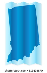 Indiana map on a white background. Vector illustration.
