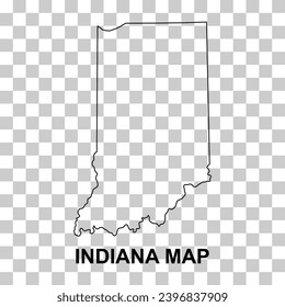 Indiana map shape, united states of america. Flat concept icon symbol vector illustration .