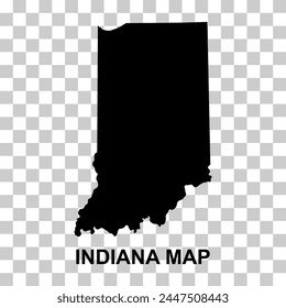 Indiana Map Shape, Vereinigte Staaten von Amerika. Flaches Konzeptsymbol Vektorillustration .