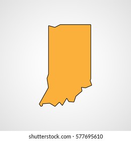 Indiana map. Vector