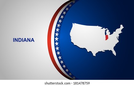 Indiana map vector background