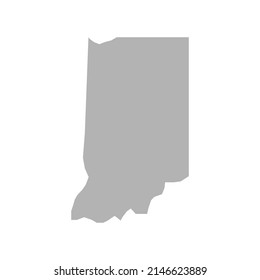 Indiana map vector icon on white background