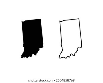 Indiana maps vector isolated on a transparent background