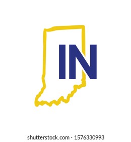 Indiana Outline Logo Template 002