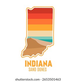 Indiana Dunas de areia Praia e Pôr do sol perfeito para impressão, vestuário, etc