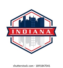 Indiana Skyline Vector , Indiana Skycraper Logo