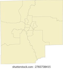 Indiana State Bartholomew County vector Census Tract polygon based on Tiger 2020 Census Data