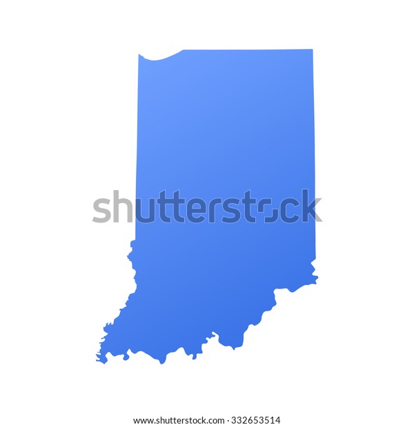 Indiana State Bordermap Stock Vector (Royalty Free) 332653514 ...