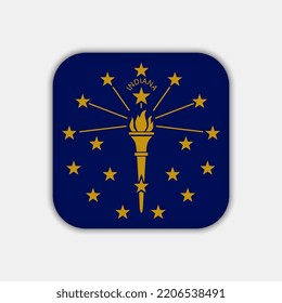 Indiana State Flag. Vector Illustration.