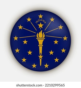 Indiana State Flag. Vector Illustration.