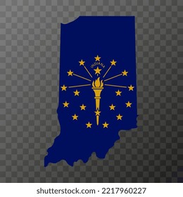 Indiana State Flag. Vector Illustration.