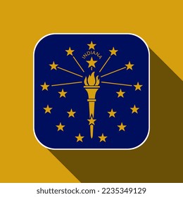 Indiana state flag. Vector illustration.