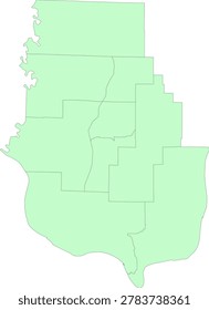 Indiana State Harrison County vector Census Tract polygon based on Tiger 2020 Census Data