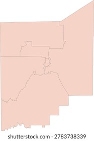 Indiana State Jennings County vector Census Tract polygon based on Tiger 2020 Census Data
