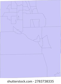 Indiana State Johnson County vector Census Tract polygon based on Tiger 2020 Census Data