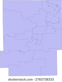 Indiana State Kosciusko County vector Census Tract polygon based on Tiger 2020 Census Data