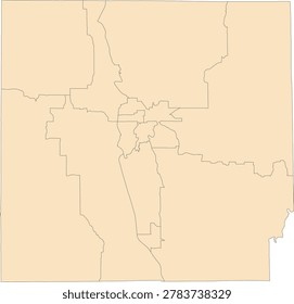 Indiana State Lawrence County vector Census Tract polygon based on Tiger 2020 Census Data