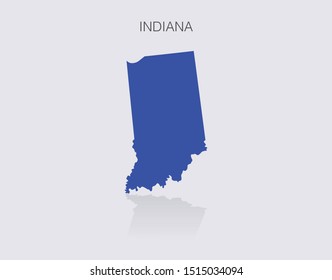 Indiana State Map Outline Infographics News Stock Vector (Royalty Free ...