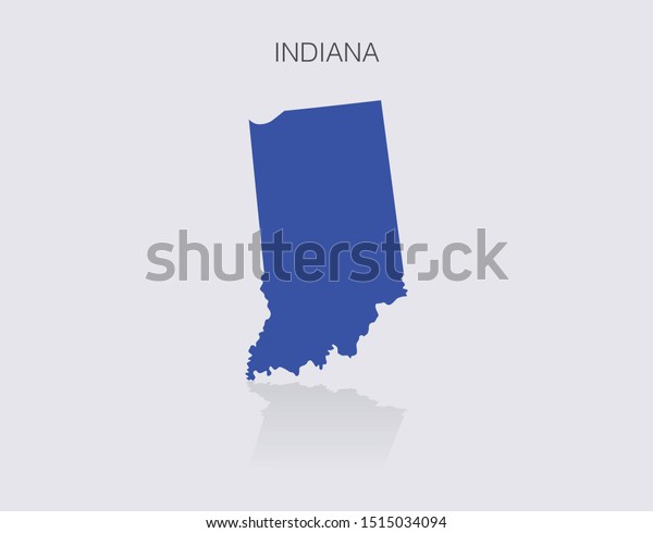 Indiana State Map Outline Infographics News Stock Vector (Royalty Free ...