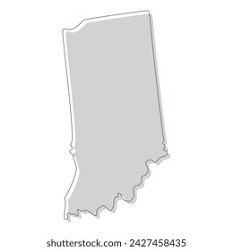 In: Indiana State Map. In: Map of the U.S. State of Indiana.