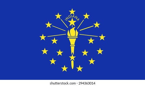 Indiana state national flag. Vector EPS8