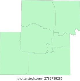 Indiana State Owen County vector Census Tract polygon based on Tiger 2020 Census Data