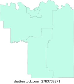 Indiana State Pike County vector Census Tract polygon based on Tiger 2020 Census Data