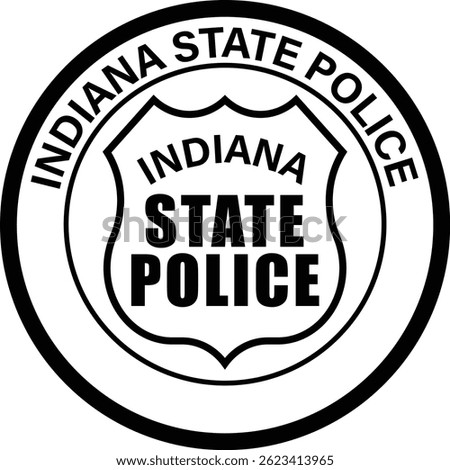 Indiana State Police ,laser cut, cricut, engraving, Wood cutting, Digital, cnc cut, Eps file