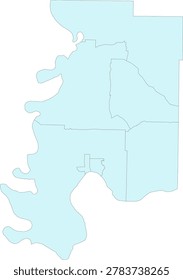 Indiana State Posey County vector Census Tract polygon based on Tiger 2020 Census Data