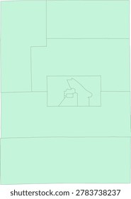Indiana State Shelby County vector Census Tract polygon based on Tiger 2020 Census Data