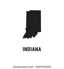 Silhueta do estado de Indiana, estilo de linha. América ilustração, American vetor contorno isolado no fundo branco