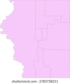 Indiana State Sullivan County vector Census Tract polygon based on Tiger 2020 Census Data