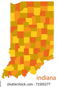 Indiana State Vector Map