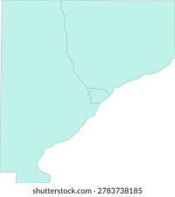 Indiana State Warren County vector Census Tract polygon based on Tiger 2020 Census Data