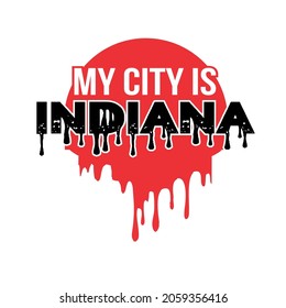 Vector de texto INDIANA, para diseño libre.