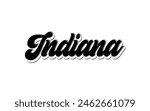 Indiana typography design for tshirt hoodie baseball cap jacket and other uses vector