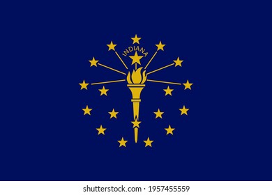 Indiana US State Flag Vector