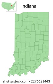 Indiana USA map state icon