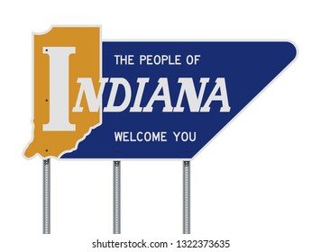 Indiana Welcome You road sign