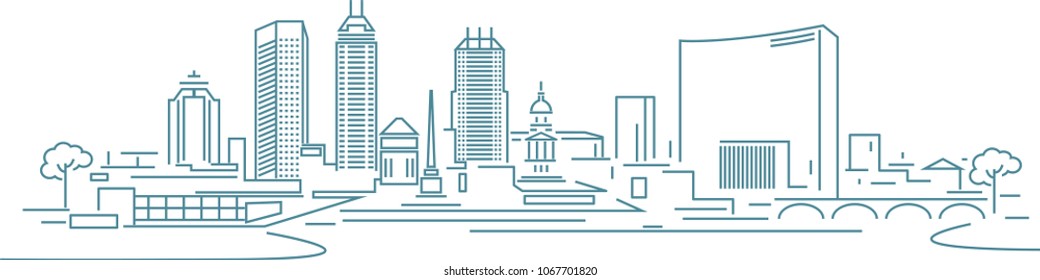 Indianapolis City skyline