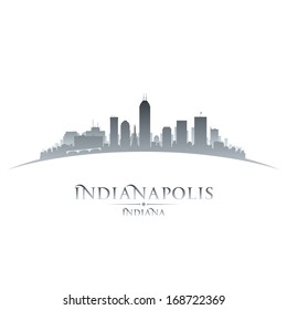 Indianapolis Indiana city skyline silhouette. Vector illustration