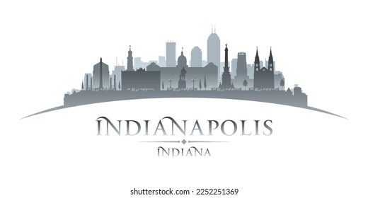 Indianapolis Indiana city skyline silhouette. Vector illustration