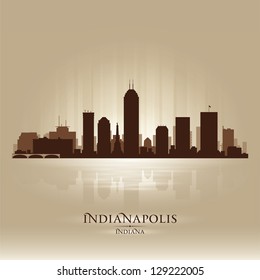 Indianapolis Indiana skyline city silhouette