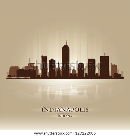 Indianapolis Indiana Skyline City Silhouette Stock Vector ...