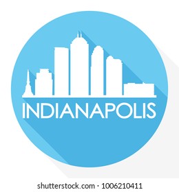 Indianapolis Indiana Usa Flat Icon Skyline Stock Vector (Royalty Free ...