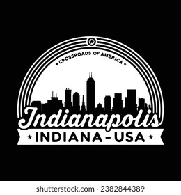 Indianapolis, Indiana, USA logo design template. Vector and illustration.